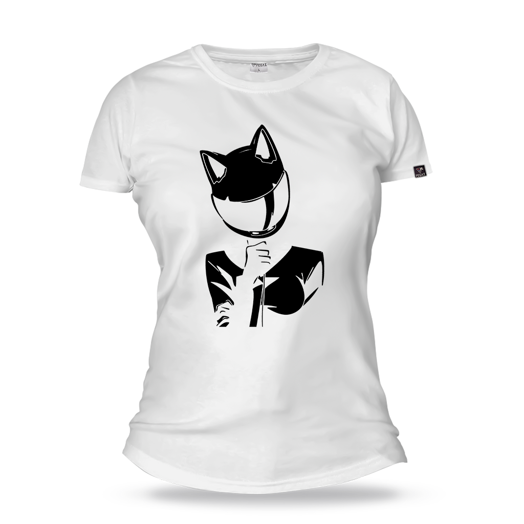 Zenska moto majica cat lady pegaz shop