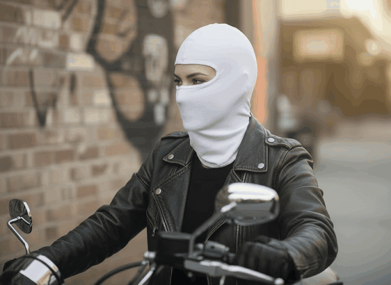 Moto potkapa bela bandana balaklava