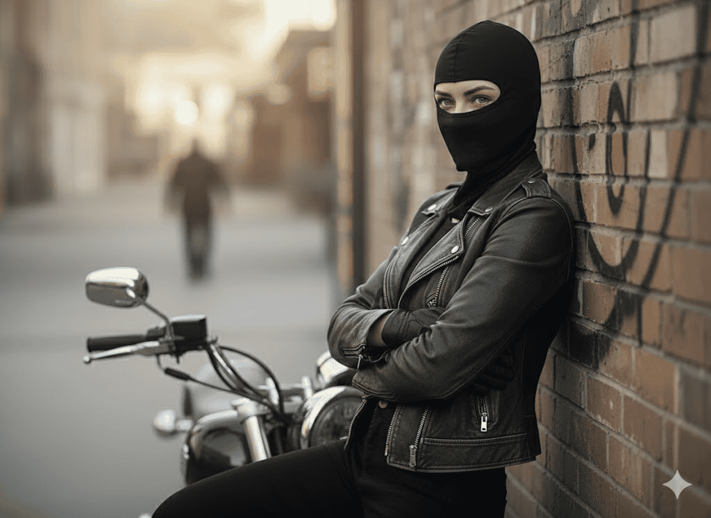 Moto potkapa bela bandana balaklava