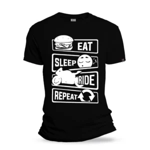 Muska moto majica eat sleep repeat pegaz shop