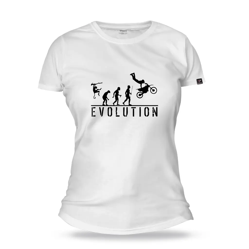 Moto majica Evolution of a Biker - ženska - Слика 2