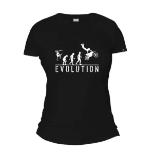 Moto majica Evolution of a Biker - ženska