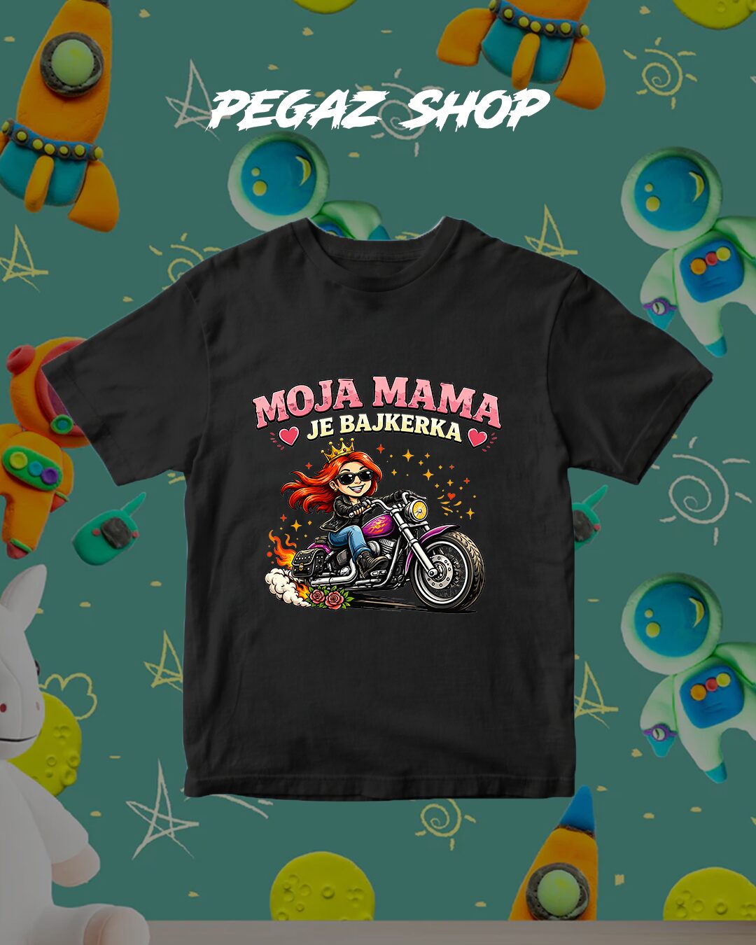 Dečija moto majica Moja Mama Je Bajkerka - Слика 2